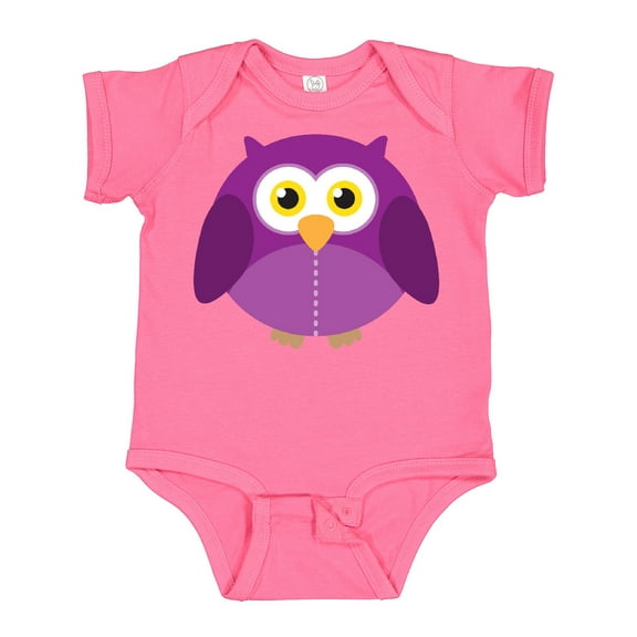 Inktastic Purple Owl Bird Boys or Girls Baby Bodysuit