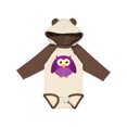 thumbnail image 1 of Inktastic Purple Owl Bird Boys or Girls Long Sleeve Baby Bodysuit, 1 of 5