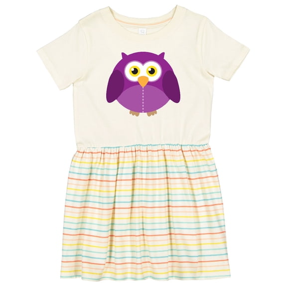 Inktastic Purple Owl Bird Girls Toddler Dress