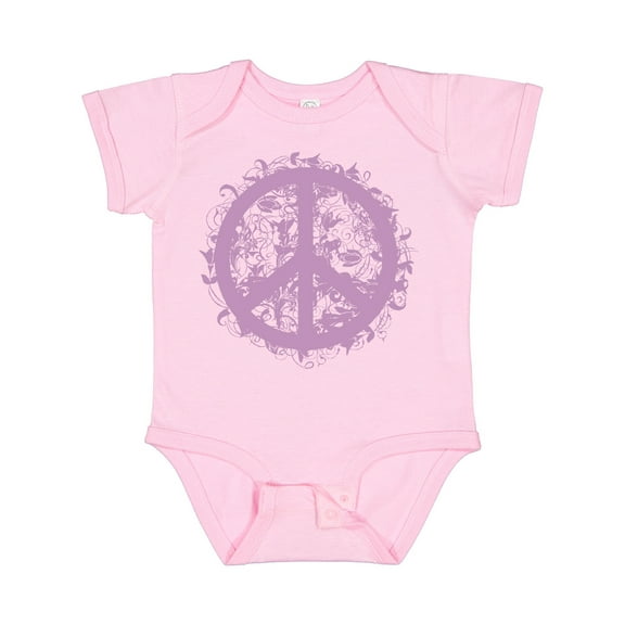 Inktastic Purple Peace Girls Baby Bodysuit