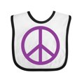 thumbnail image 1 of Inktastic Purple Peace Sign Boys or Girls Baby Bib, 1 of 4