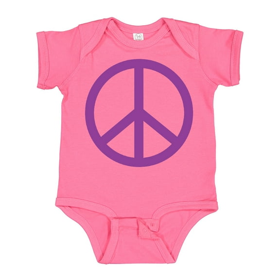 Inktastic Purple Peace Sign Boys or Girls Baby Bodysuit