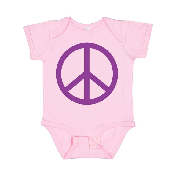 Inktastic Purple Peace Sign Boys or Girls Baby Bodysuit