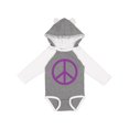 thumbnail image 1 of Inktastic Purple Peace Sign Boys or Girls Long Sleeve Baby Bodysuit, 1 of 5