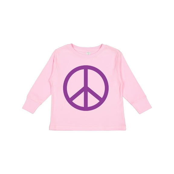 Inktastic Purple Peace Sign Boys or Girls Long Sleeve Toddler T-Shirt