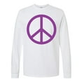 thumbnail image 1 of Inktastic Purple Peace Sign Long Sleeve T-Shirt, 1 of 5