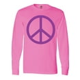 thumbnail image 1 of Inktastic Purple Peace Sign Long Sleeve T-Shirt, 1 of 5