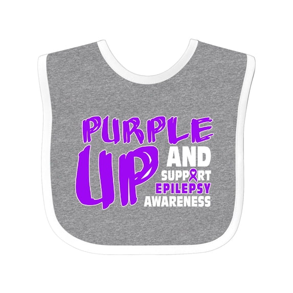 Inktastic Purple Up Epilepsy Boys or Girls Baby Bib