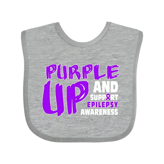 Inktastic Purple Up Epilepsy Boys or Girls Baby Bib