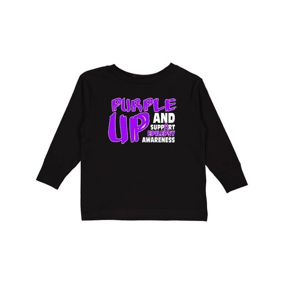 Inktastic Purple Up Epilepsy Boys or Girls Long Sleeve Toddler T-Shirt