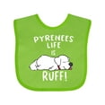thumbnail image 1 of Inktastic Pyrenees Life is Ruff Great Pyrenees Boys or Girls Baby Bib, 1 of 4