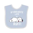 thumbnail image 1 of Inktastic Pyrenees Life is Ruff Great Pyrenees Boys or Girls Baby Bib, 1 of 4