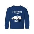 thumbnail image 1 of Inktastic Pyrenees Life is Ruff Great Pyrenees Long Sleeve Youth T-Shirt, 1 of 5