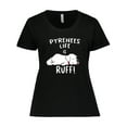 thumbnail image 1 of Inktastic Pyrenees Life is Ruff Great Pyrenees Women's Plus Size T-Shirt, 1 of 5