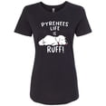 thumbnail image 1 of Inktastic Pyrenees Life is Ruff Great Pyrenees Women's T-Shirt, 1 of 5