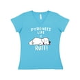thumbnail image 1 of Inktastic Pyrenees Life is Ruff Great Pyrenees Women's V-Neck T-Shirt, 1 of 5