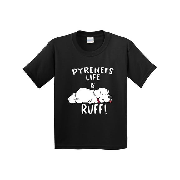Inktastic Pyrenees Life is Ruff Great Pyrenees Youth T-Shirt