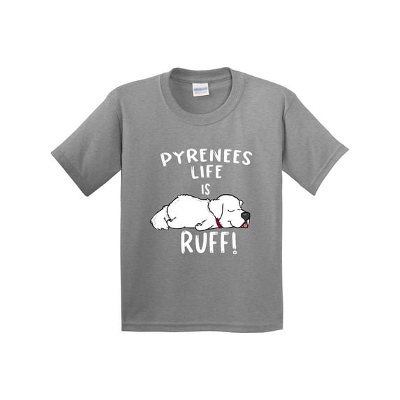 Inktastic Pyrenees Life is Ruff Great Pyrenees Youth T-Shirt