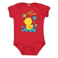 thumbnail image 1 of Inktastic Quack Quack Cute Duckling with Flowers Boys or Girls Baby Bodysuit, 1 of 5
