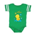thumbnail image 1 of Inktastic Quack Quack Cute Duckling with Flowers Boys or Girls Baby Bodysuit, 1 of 5