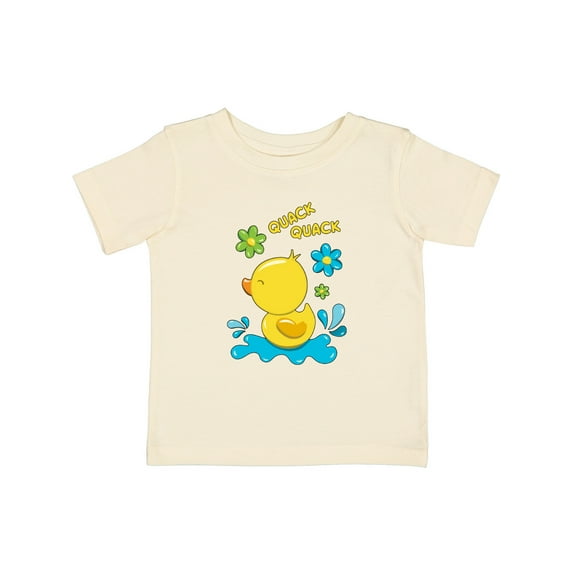 Inktastic Quack Quack Cute Duckling with Flowers Boys or Girls Baby T-Shirt