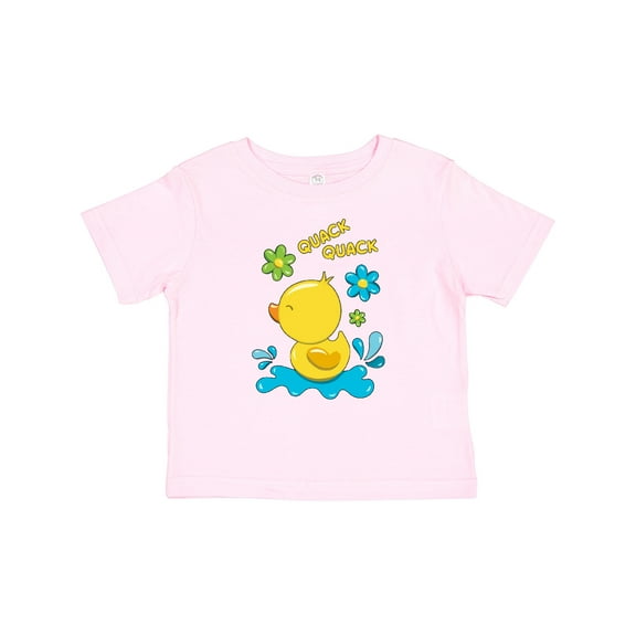 Inktastic Quack Quack Cute Duckling with Flowers Boys or Girls Baby T-Shirt