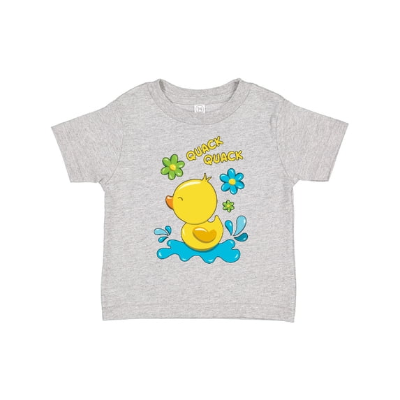 Inktastic Quack Quack Cute Duckling with Flowers Boys or Girls Toddler T-Shirt