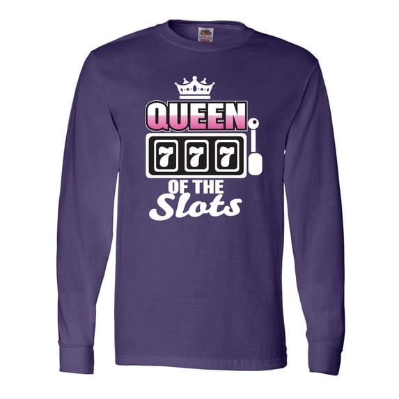 Inktastic Queen of the Slots Long Sleeve T-Shirt