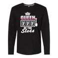 thumbnail image 1 of Inktastic Queen of the Slots Long Sleeve T-Shirt, 1 of 5