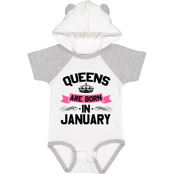Inktastic Queens Are Born in January Boys or Girls Baby Bodysuit