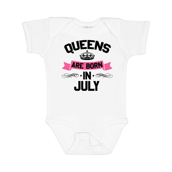 Inktastic Queens Are Born in July Boys or Girls Baby Bodysuit