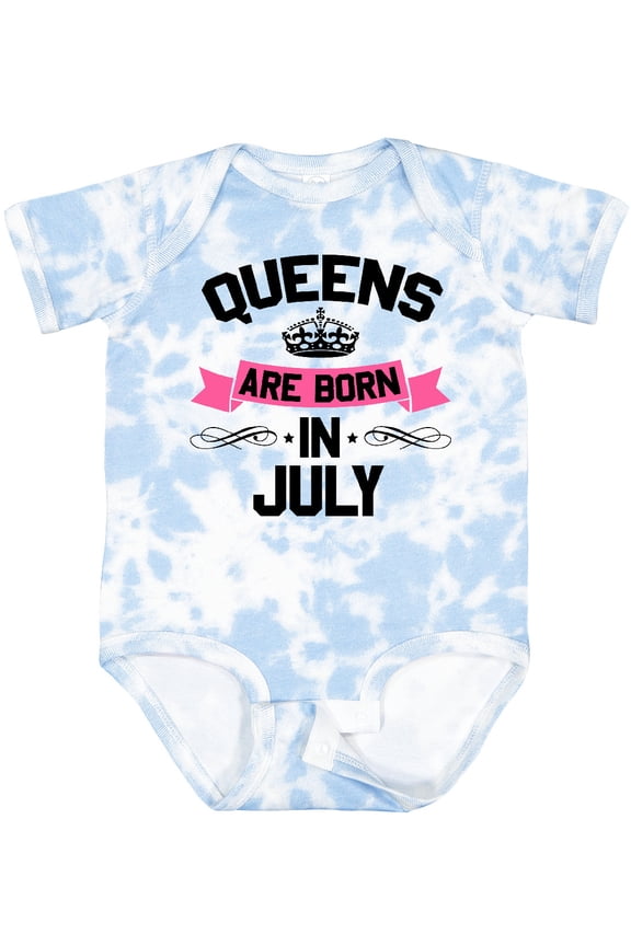 Queens Are Born in July Boys or Girls Baby Bodysuit