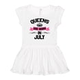 thumbnail image 1 of Inktastic Queens Are Born in July Girls Baby Dress, 1 of 5