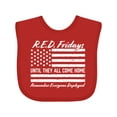 thumbnail image 1 of Inktastic R.e.d. Fridays Until They Come Home Remember Everyone Deployed Boys or Girls Baby Bib, 1 of 4