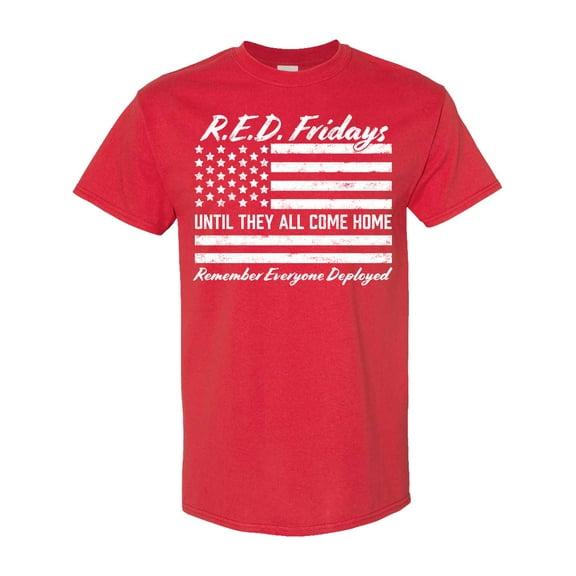 Inktastic R.e.d. Fridays Until They Come Home Remember Everyone Deployed T-Shirt