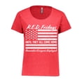 thumbnail image 1 of Inktastic R.e.d. Fridays Until They Come Home Remember Everyone Deployed Women's Plus Size T-Shirt, 1 of 5
