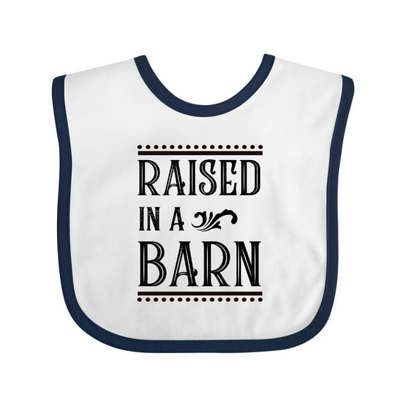 Inktastic RAISED in a BARN Boys or Girls Baby Bib