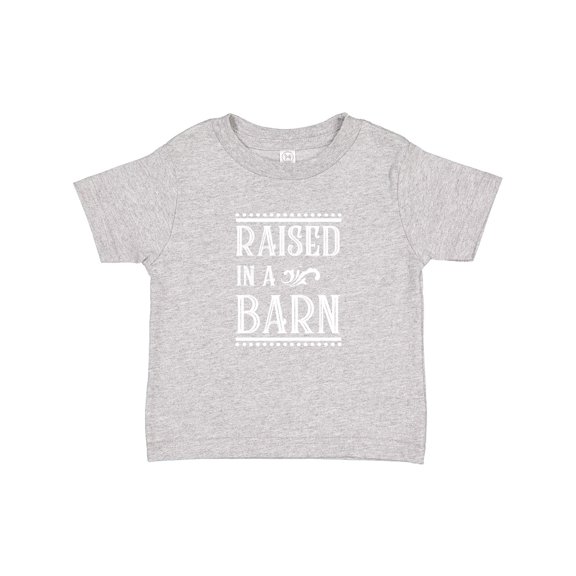 Inktastic RAISED in a BARN in White Boys or Girls Baby T-Shirt