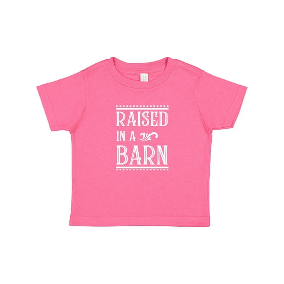 Inktastic RAISED in a BARN in White Boys or Girls Baby T-Shirt