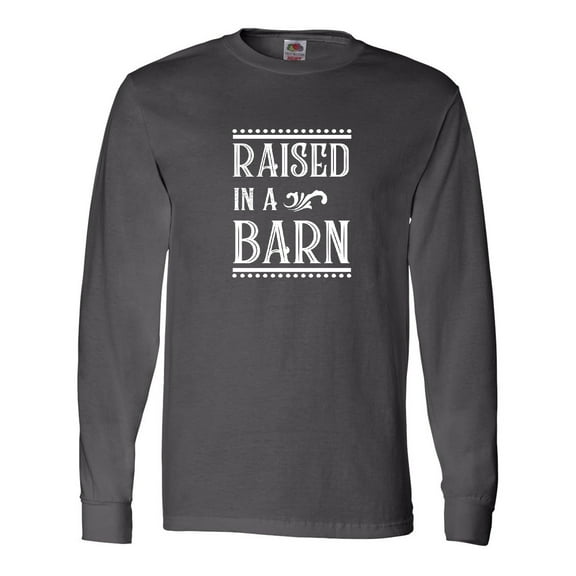 Inktastic RAISED in a BARN in White Long Sleeve T-Shirt