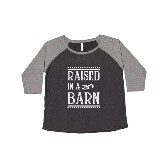 Inktastic RAISED in a BARN in White Women's Plus Size T-Shirt
