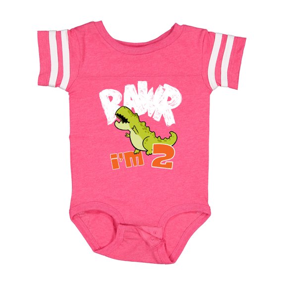 Inktastic RAWR I'm 2 Baby Tyranosaurus Rex Boys or Girls Baby Bodysuit