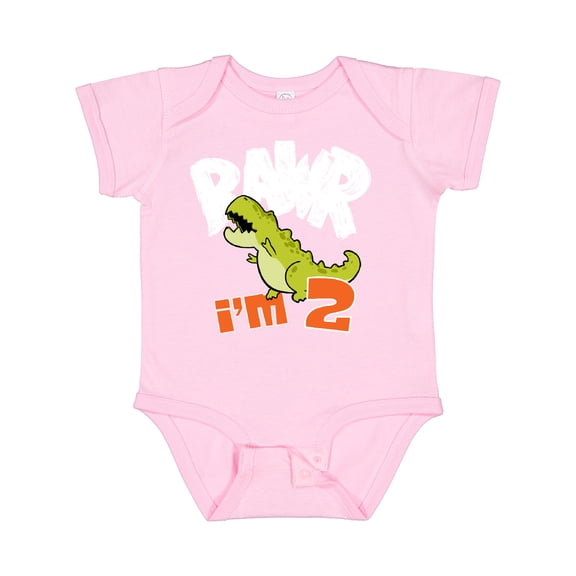Inktastic RAWR I'm 2 Baby Tyranosaurus Rex Boys or Girls Baby Bodysuit