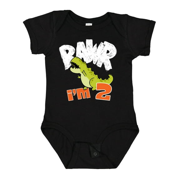 Inktastic RAWR I'm 2 Baby Tyranosaurus Rex Boys or Girls Baby Bodysuit