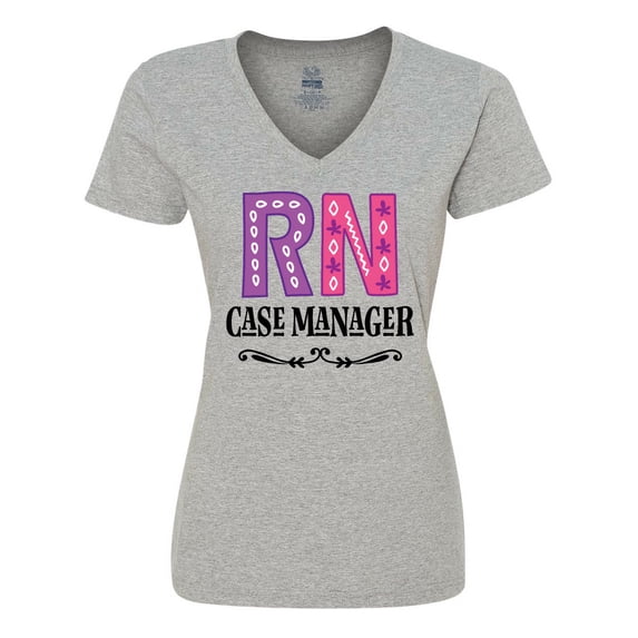 Inktastic RN Case Manager Nurse Women's V-Neck T-Shirt