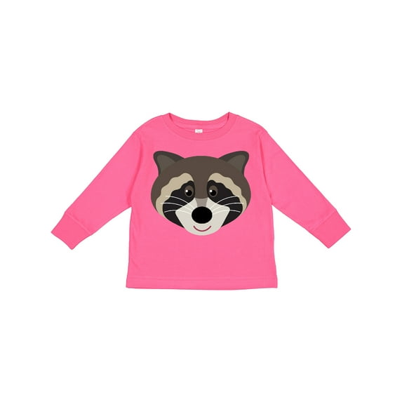 Inktastic Raccoon Animal Face Boys or Girls Long Sleeve Toddler T-Shirt