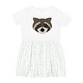 thumbnail image 1 of Inktastic Raccoon Animal Face Girls Toddler Dress, 1 of 5
