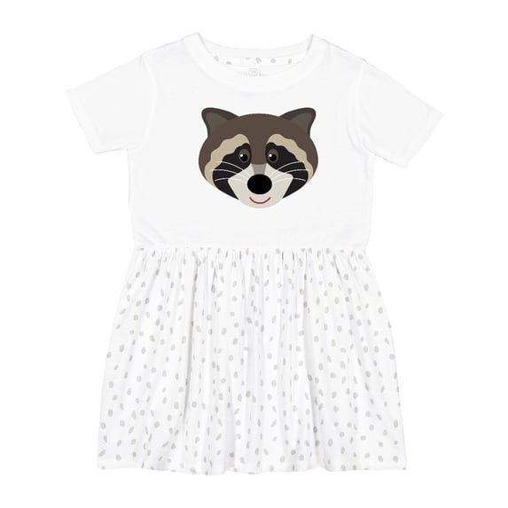 Inktastic Raccoon Animal Face Girls Toddler Dress