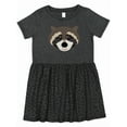thumbnail image 1 of Inktastic Raccoon Animal Face Girls Toddler Dress, 1 of 5