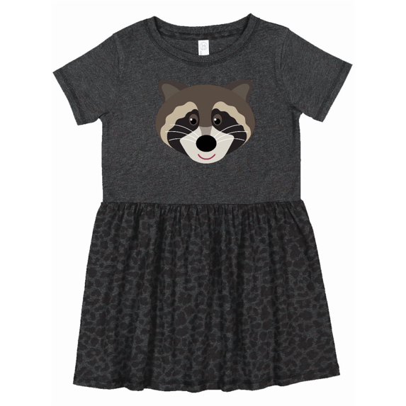 Inktastic Raccoon Animal Face Girls Toddler Dress